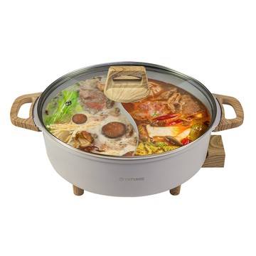 TATUNG 5L鴛鴦電火鍋/不沾火鍋/電火鍋/鴛鴦鍋/多功能電火鍋/炒鍋/煎鍋/兩用鍋(TSB-B50A23C)