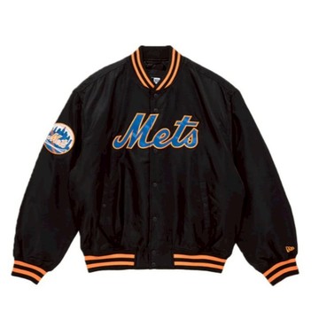 MLB New Era 紐約 大都會對 New York Mets 舖棉 棒球外套 Stadium Jacket
