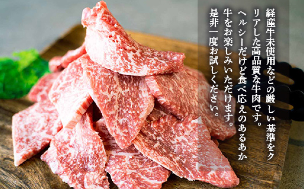 GI認証取得 くまもとあか牛 焼き肉用切り落とし 合計600g