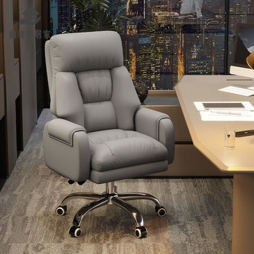 老板椅家用辦公電腦椅 舒服久坐辦公室 椅子 商務沙發 椅書房座椅可躺qxm8131