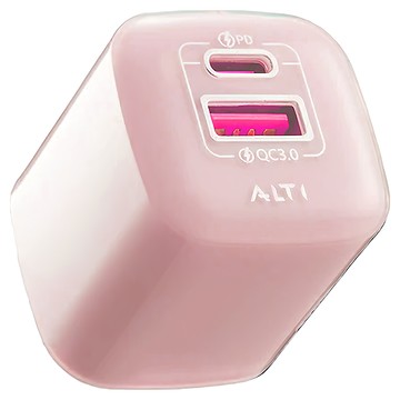 alti fun芯充 35W PD/QC雙快充 氮化鎵充電器 時尚便攜  1入  玫瑰粉