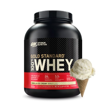 [美國 ON] 金牌乳清蛋白 (5磅/罐)-香草冰淇淋