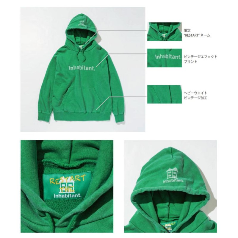 22-23 inhabitant/インハビタント LOGO hoodie メンズ レディース