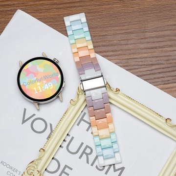 三株亞克力錶帶 適用於 谷歌 Google Pixel Watch 4 3 2 1系列 馬卡龍配色  41mm 45mm