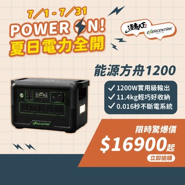 行動電源 [逐露天下] ENERCENTRIK 能源方舟 1200 儲能電源 移動電源 AI削峰啟動輸出