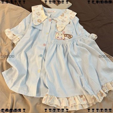 超實惠 十 女睡衣 居家服套裝 ins風甜美可愛輕鬆熊睡衣女夏天短袖短褲高顏值網紅家居服兩件套