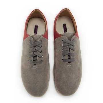 Two Tone Lace-up Shoes M1105A GreyBurgundy