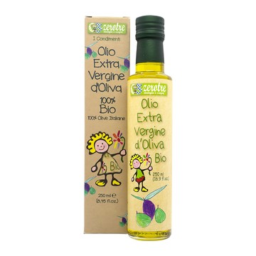 (買油送麵) 義大利【ZeroTre】捲髮夏菈 特級初榨兒童橄欖油 250ml | 冷壓萃取 [有贈品]