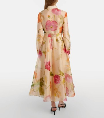 Carolina Herrera Belted floral silk shirt dress