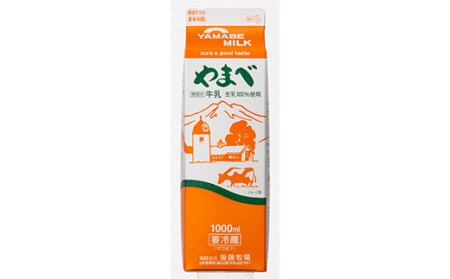 山形県産 やまべ牛乳セット (牛乳 1L×3・コーヒー牛乳 900ml×1) ×6回 F21A-324