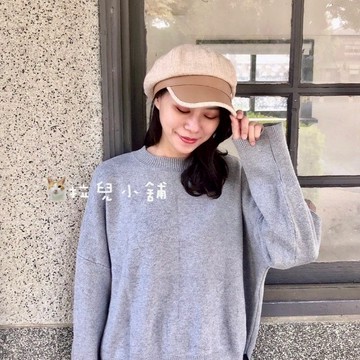「拉兒小舖」台灣現貨 韓版 皮革報童帽 皮革拼接報童帽 針織八角帽 英倫帽 貝蕾帽 八角帽 貝雷帽
