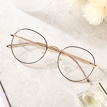 貪戀的雙眸簡約金屬可配鏡平光鏡【G6069】-黑框金鏡架