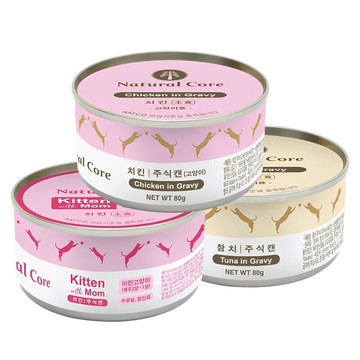 憶馨嚴選韓國 natural core 自然核心 肉汁高湯主食罐 80g 貓罐頭 貓主食罐 貓罐