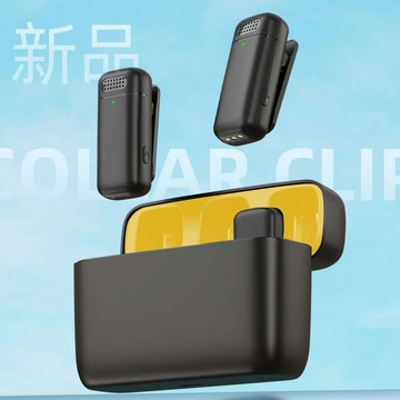 新款無線領夾麥克風帶倉數顯一拖二設計直播帶貨降噪混響監聽耳返【宜家良品百貨】