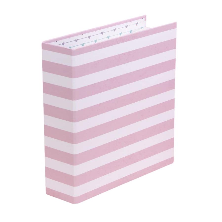 Craftelier   6" x 8" Lined Cardboard Album with Stripes Print  並行輸入品