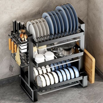 廚房碗碟架 瀝水架 沖水架 廚房收納架 廚房置物架 碗碟碗盤收納架 瀝水架 放碗放筷子 新款多功能放碗架碗櫃碗筷收納盒