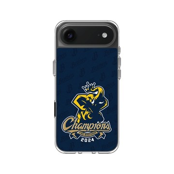 iPhone Air Clear Case（相機按鈕） 透明 - 職棒-中信兄弟 Brothers - 2024總冠軍紀念款-王者之象(鋼鐵藍)