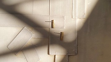 夏日光影系列－短圓柱黃銅手刻直紋耳環