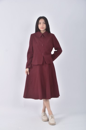 (2XL) fin yi紅色套裝
