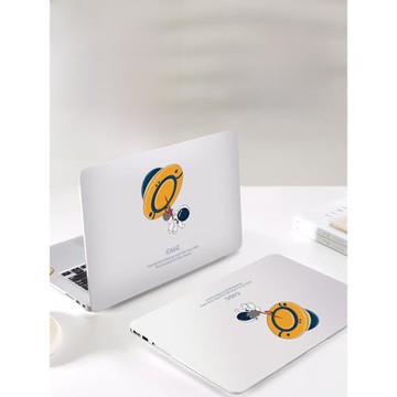 V-SION太空人透彩殼適用蘋果macbookpro保護殼2024款14寸macbook套air13筆記本mac電腦輕薄13寸透明保護套