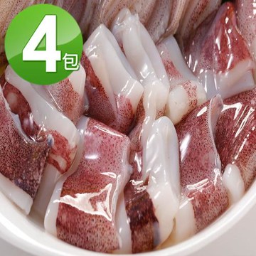 【華得水產】船凍透抽切片8包組(280g/包)