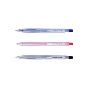 SKB  IB-1502 自動中油筆 原子筆 0.5mm  (剩紅色)  無印風 超值出清 好愛買