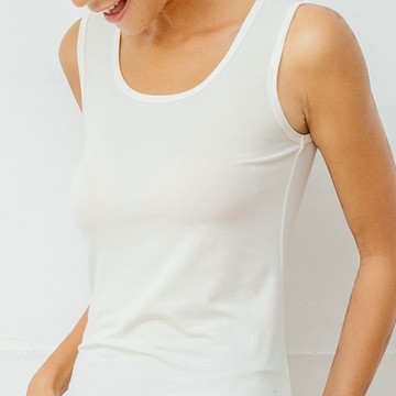 寬肩帶背心 海洋純淨 白色 L