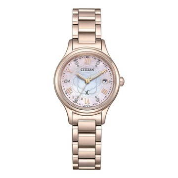 CITIZEN 星辰 xC系列 ES9498-69N 白蝶貝面五局電波光動能女錶 櫻花粉紅金 27.0mm｜樂天領券現折★全館特惠中★指定刷卡回饋10% 治裝激推