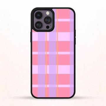 復古粉紅格紋 2 iPhone 手機殼 三星手機殼