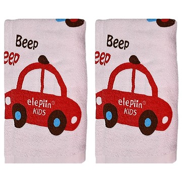 DASING 達興 飛天噗噗車印花浴巾 單條裝 B0807-Y 70 x 136cm  粉色  2條