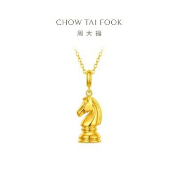 周大福 網路限定款 馬年生肖 本命年騎士馬 黃金吊墜_計價黃金(3月超級新品/小版/不含鍊)