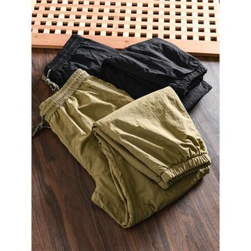 山系機能！3D立體剪裁！外貿男士加絨加厚松緊腰直筒束口休閑褲冬