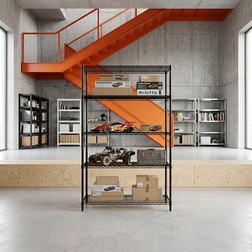 輕型五層波浪架｜45X120X180cm ｜電鍍/烤漆款