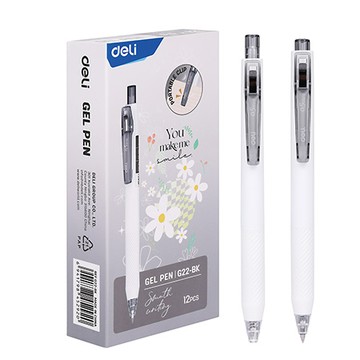 得力Deli彩夾鋼珠筆/EG22-BK/黑色/0.5mm