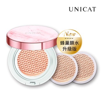 UNICAT 8HR防曬不脫妝 光彩保濕防曬氣墊粉餅+氣墊補充包X2 (共3件)