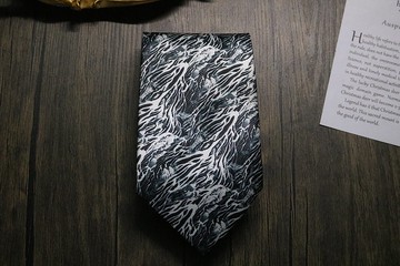 黑白日系風格抽象圖騰領帶/休閒百搭necktie