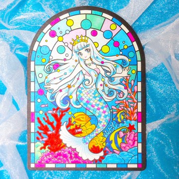 美人魚造型大尺寸明信片