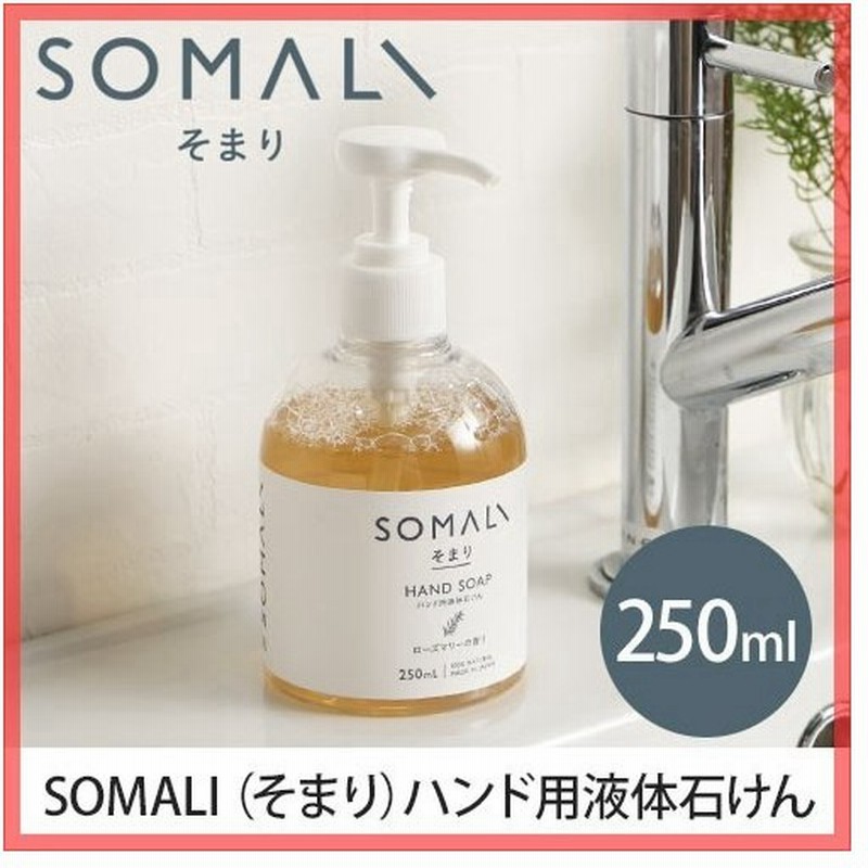 Somali そまり ハンド用液体石けん 日本製 合成界面活性剤不使用 純石鹸 ギフト 日用品 肌にやさしい 敏感肌 赤ちゃん ローズマリー 精油 天然精油 保湿 250ml 通販 Lineポイント最大0 5 Get Lineショッピング