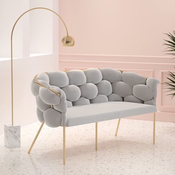 公司貨 超低價 北歐鐵藝沙發椅網紅工作室美容院咖啡廳奶茶服裝店鋪會客洽談沙發 快速發貨