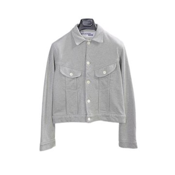 Junya Watanabe渡邊彌醇 02AD經典簡約灰色純棉短款夾克外套 M碼