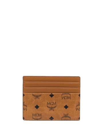 MCM - mini monogram-print cardholder - men - Canvas - One Size - Brown