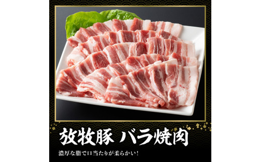 宮崎県産 放牧豚 「 ロースしゃぶ ＆ バラ焼肉 」 1.5kg  [E8102]