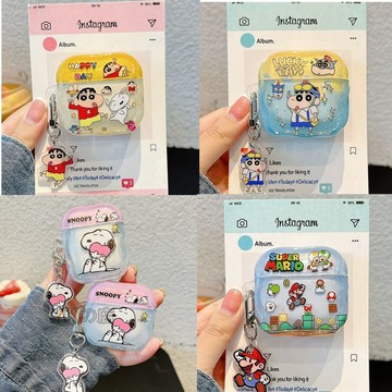 多款蘋果4代卡通耳機套 史努比 Airpods Pro3代保護套 蘋果1/2/3/4代/Pro2代耳機殼 蘋果4代耳機殼