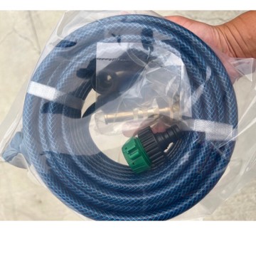 【現貨最低價】 10米水管五件組 包紗水管 純銅金槍頭 前後轉接頭 水柱/花灑 園藝水管 洗車水管 沖洗水管 台灣製造