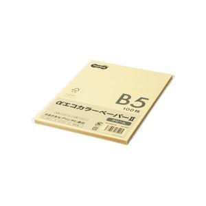 (まとめ) TANOSEE αエコカラーペーパーII B5 クリーム 少枚数パック 1冊（100枚） 〔×30セット〕