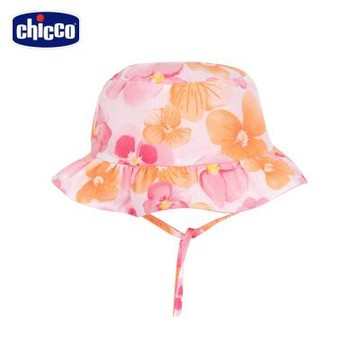 chicco官方直營-陽光花語-滿版大花朵圓邊帽
