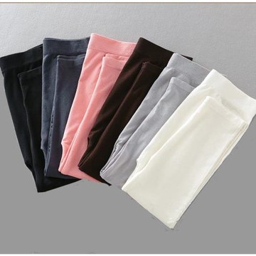 日系無痕竹炭纖維 高彈力 一體成型打底褲女修身顯瘦九分褲