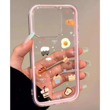 免運+隔日🚚大孔二合一手機殼 麪包甜點 適用於蘋果17promax 16Pro 15plus14 13 12 11防摔