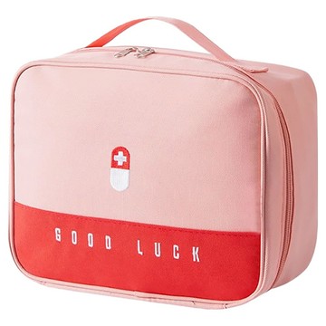 小麥購物 多功能藥品收納包 L2113 大號 粉色  1個