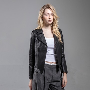 INTIMATUS 黑 拉鏈開襟黑鎳色扣環皮革腰帶魅力款 IW2311